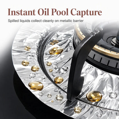 ⏳ Limited-Time Offer! ⏰ 10-Pack Heavy-Duty Foil Gas Stove Burner Liners – Keep Your Hob Clean & Protected with Deep Well Spill Capture 🍳