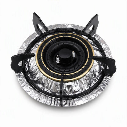 ⏳ Limited-Time Offer! ⏰ 10-Pack Heavy-Duty Foil Gas Stove Burner Liners – Keep Your Hob Clean & Protected with Deep Well Spill Capture 🍳