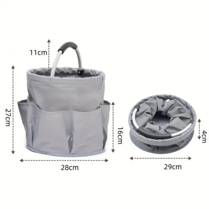 🌳 Foldable Storage Basket with Pockets – Premium fabric, easy collapse design, 28x28cm – organise garden tools, snacks & essentials. 🌟