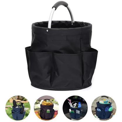 🌳 Foldable Storage Basket with Pockets – Premium fabric, easy collapse design, 28x28cm – organise garden tools, snacks & essentials. 🌟