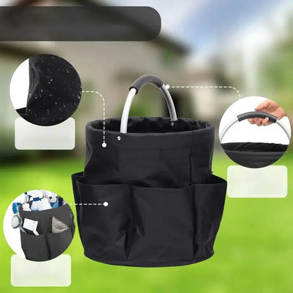 🌳 Foldable Storage Basket with Pockets – Premium fabric, easy collapse design, 28x28cm – organise garden tools, snacks & essentials. 🌟