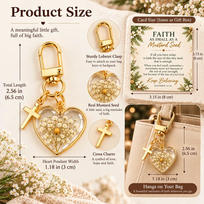 ✝️ Mustard Seed Faith Keychain — Keep Believing