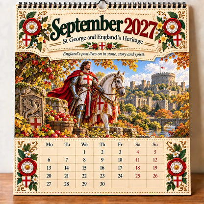 🗡️🐉 - 2027 England St George “faith, Courage & Protection” Wall Calendar