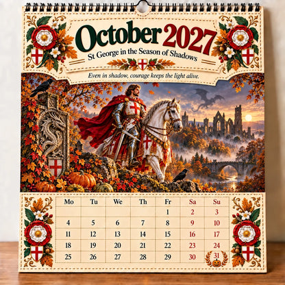 🗡️🐉 - 2027 England St George “faith, Courage & Protection” Wall Calendar