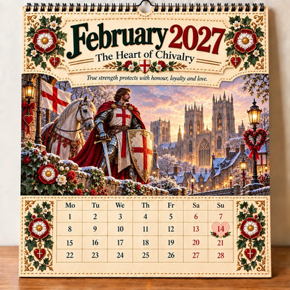 🗡️🐉 - 2027 England St George “faith, Courage & Protection” Wall Calendar