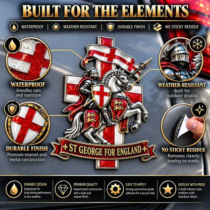 🛡️ “st George For England” Protection & Blessing Commemorative Metal Car Emblem🛡️