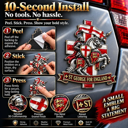 🛡️ “st George For England” Protection & Blessing Commemorative Metal Car Emblem🛡️