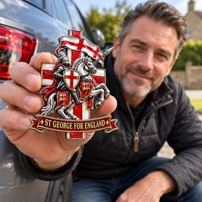 “st George For England” Protection & Blessing Commemorative Metal Car Emblem