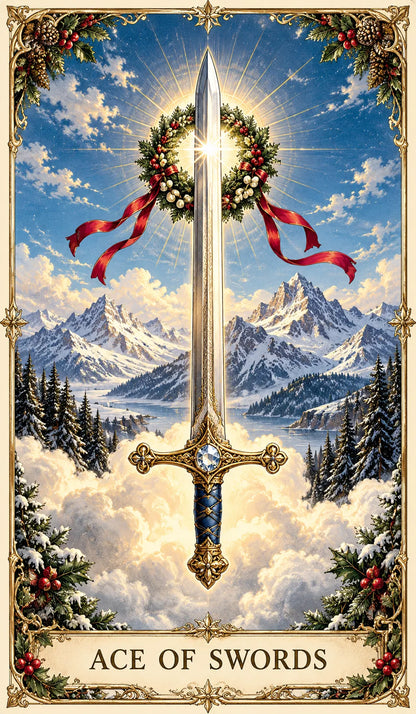 🔮 Yuletide Tarot Deck | 78 Festive Cards & A Guided 12-Day Holiday Ritual