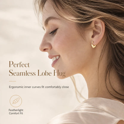 💕 ✨ Small Heart Hoop Earrings – Smooth finish & French minimalist style ✨（🔥BUY 1 GET 1 FREE🎉）