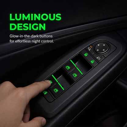 💡Car Window Lift Switch Luminous Stickers - Colorful Night Glow Warning Button Decal