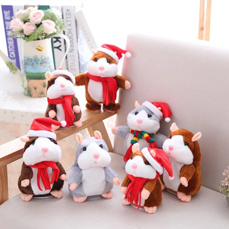 🐹 Last Day Special Price £16.99！✨Talking Hamster Plush – repeats whatever you say, auto head-shaking, hilarious fun for kids & adults.🎁