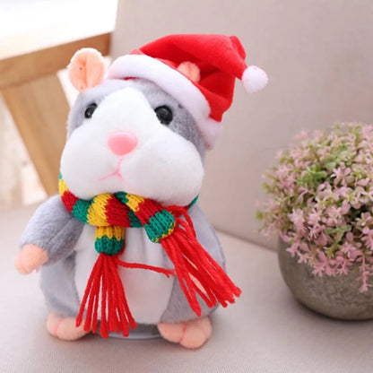 🐹 Last Day Special Price £16.99！✨Talking Hamster Plush – repeats whatever you say, auto head-shaking, hilarious fun for kids & adults.🎁