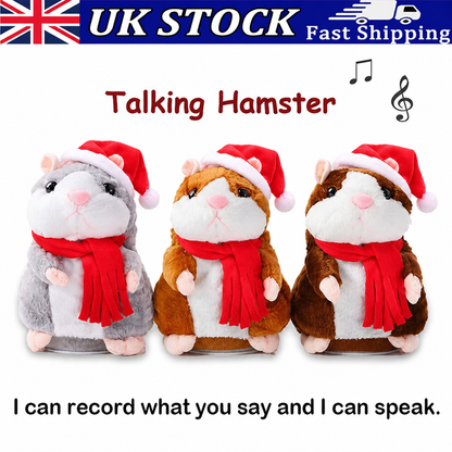 🐹✨Talking Hamster Plush – repeats whatever you say, auto head-shaking, hilarious fun for kids & adults.🎁