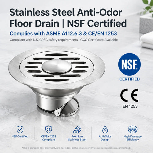 🛁 Thickened Stainless Steel Floor Drain | Anti-Odor & Anti-Pest Design
