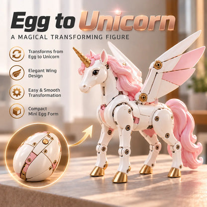 🦄 2-in-1 Transforming Mechanical Unicorn Egg – Winged Fantasy Figure🔥