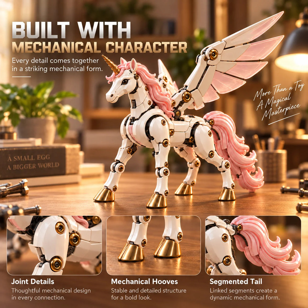 🦄 2-in-1 Transforming Mechanical Unicorn Egg – Winged Fantasy Figure🔥