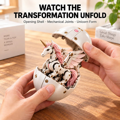 🦄 2-in-1 Transforming Mechanical Unicorn Egg – Winged Fantasy Figure🔥