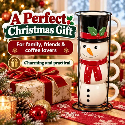 ☃️🎄 Snowman Stacking Cups — Create A Cozy Winter Moment With Every Sip!