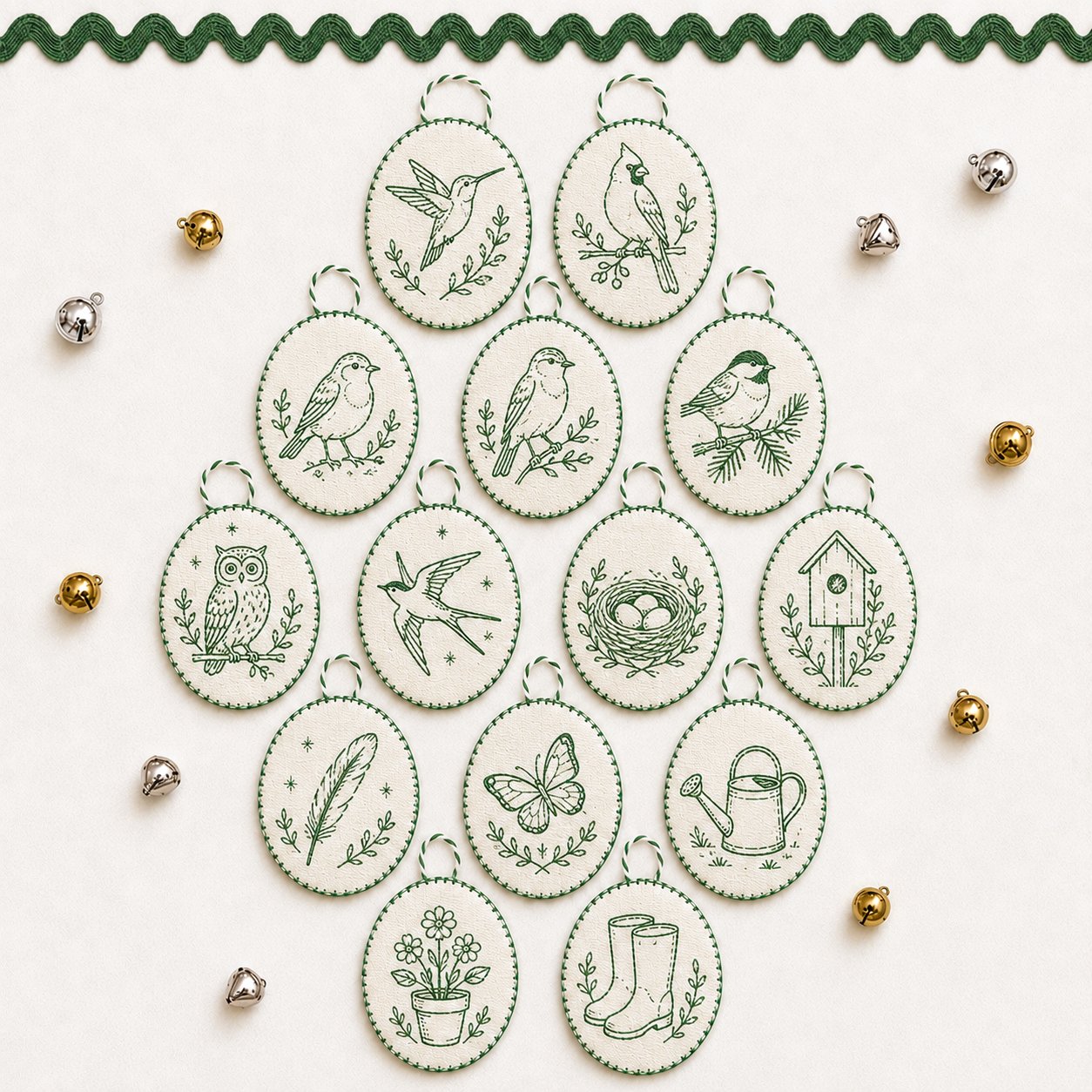 🧵Beginner-Friendly DIY Heirloom Oval Embroidery Ornament Kit Collection | Complete Kit with All Tools & Step-by-Step Guide Included 💕