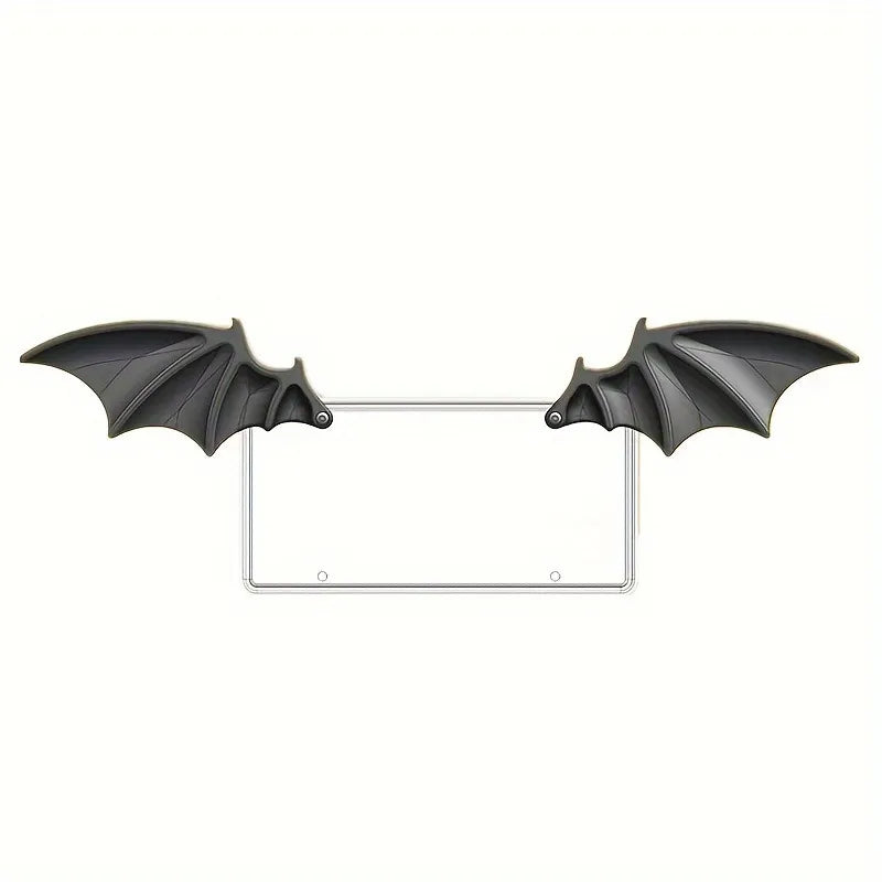 🦇🎃 Halloween Bat Wings License Plate Decor – Spooky Car Accessories