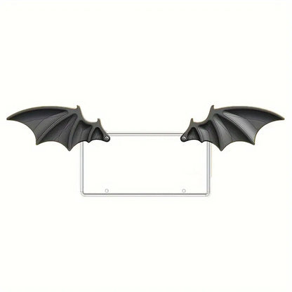 🦇🎃 Halloween Bat Wings License Plate Decor – Spooky Car Accessories
