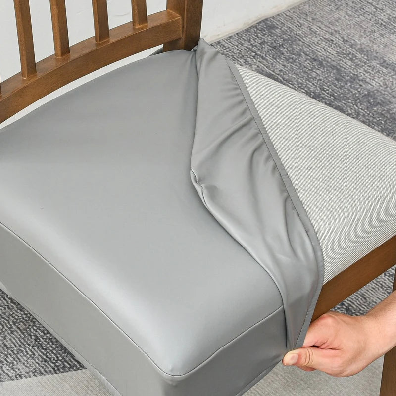 🪑 Waterproof Stretch PU Leather Dining Chair Seat Cover 💧