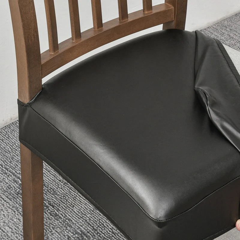 🪑 Waterproof Stretch PU Leather Dining Chair Seat Cover 💧