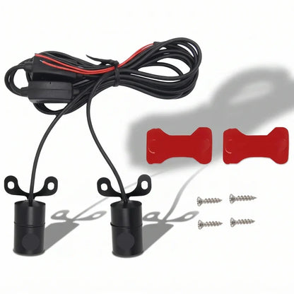 🔥🏍️ IP67 Waterproof & Dustproof Angel Wing Motorcycle LED Projector Lights (1 Pair)