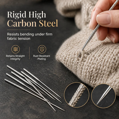 15 PCS Knurled Head Hand Sewing Needles for Hemming and Thread Wrapping