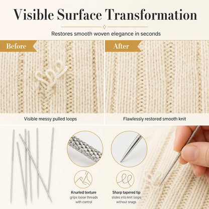 15 PCS Knurled Head Hand Sewing Needles for Hemming and Thread Wrapping