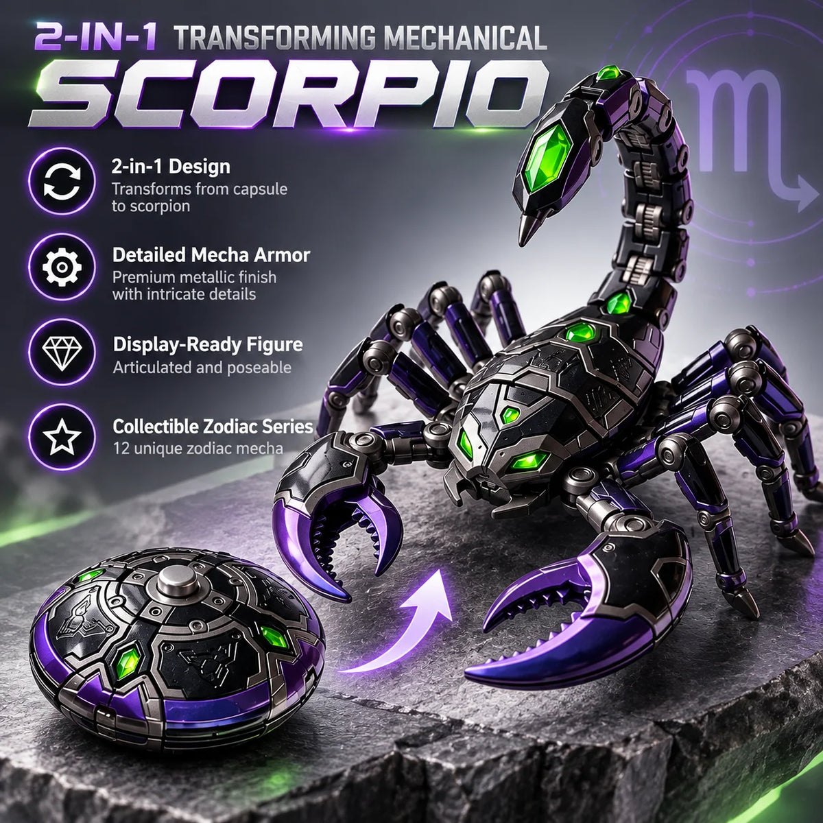 12 Zodiac Mecha™ – 2-in-1 Transforming Robot Collectibles