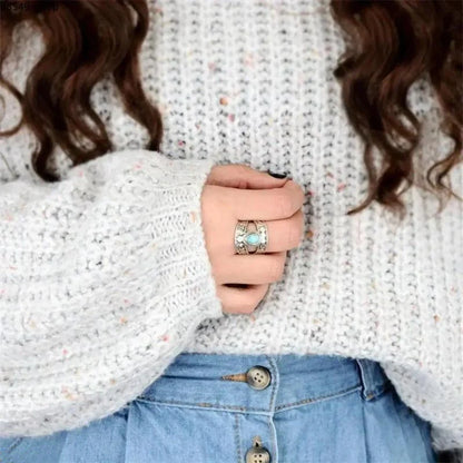 🌸Vintage Carved Teardrop Ring for Women💎