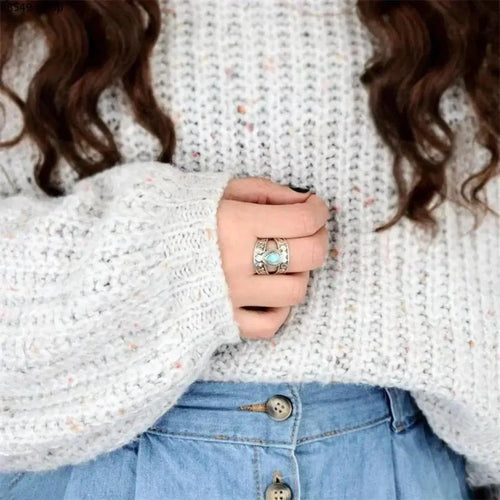 🌸Vintage Carved Teardrop Ring for Women💎