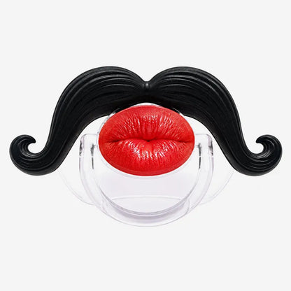 Red Lips and Mustache Baby Pacifier