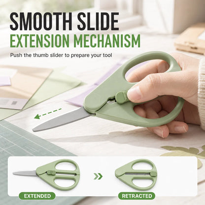 Portable Retractable Safety Scissors For Kids And Adults Multi-purpose Handheld Scissors For Diy Paper Cutting And Package Opening