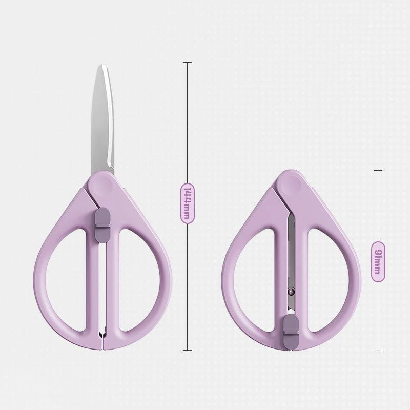 Portable Retractable Safety Scissors For Kids And Adults Multi-purpose Handheld Scissors For Diy Paper Cutting And Package Opening