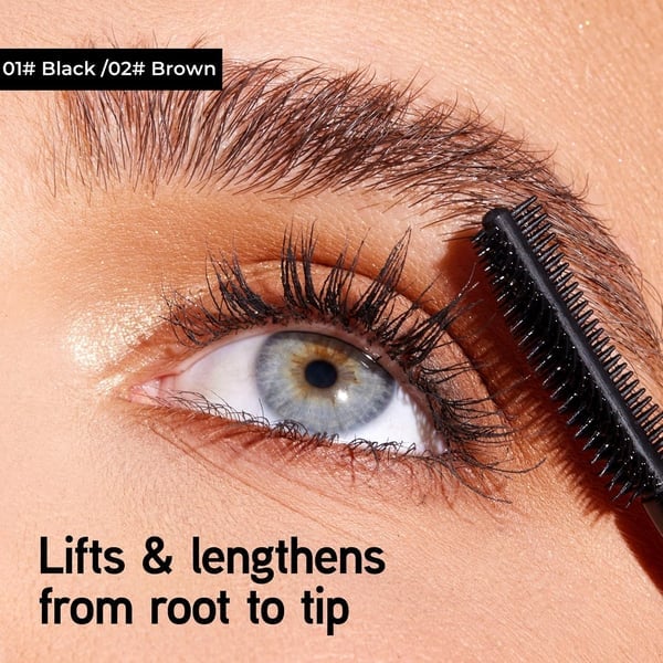 All-Day Beautiful Lashes, Smudge-Proof! Waterproof Fiber Mascara for Natural Volume. 💖💃