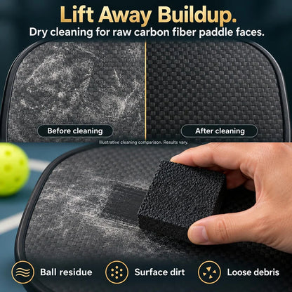 Pickleball Paddle Eraser - Carbon Cleaner, Non-Abrasive Dirt & Sweat Remover Block