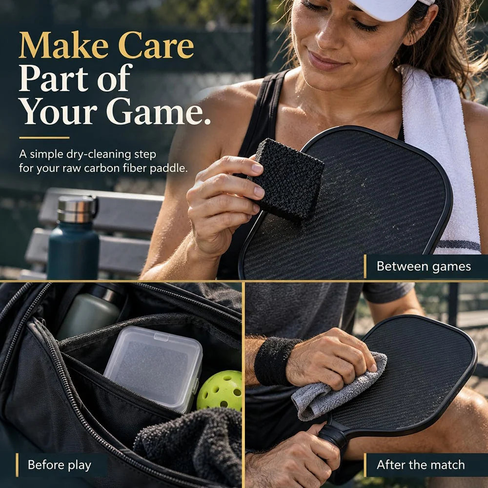 Pickleball Paddle Eraser - Carbon Cleaner, Non-Abrasive Dirt & Sweat Remover Block