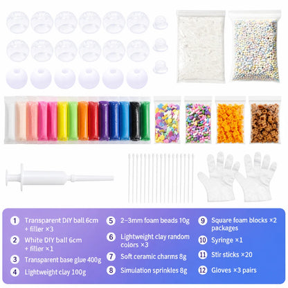🧸 DIY Clay Squeeze Ball Kit — Handmade Stress Relief Fun for Kids ✨