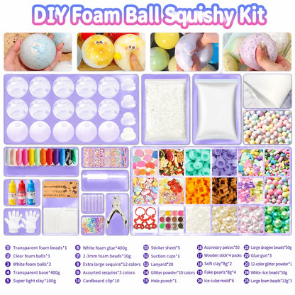 🧸 DIY Clay Squeeze Ball Kit — Handmade Stress Relief Fun for Kids ✨