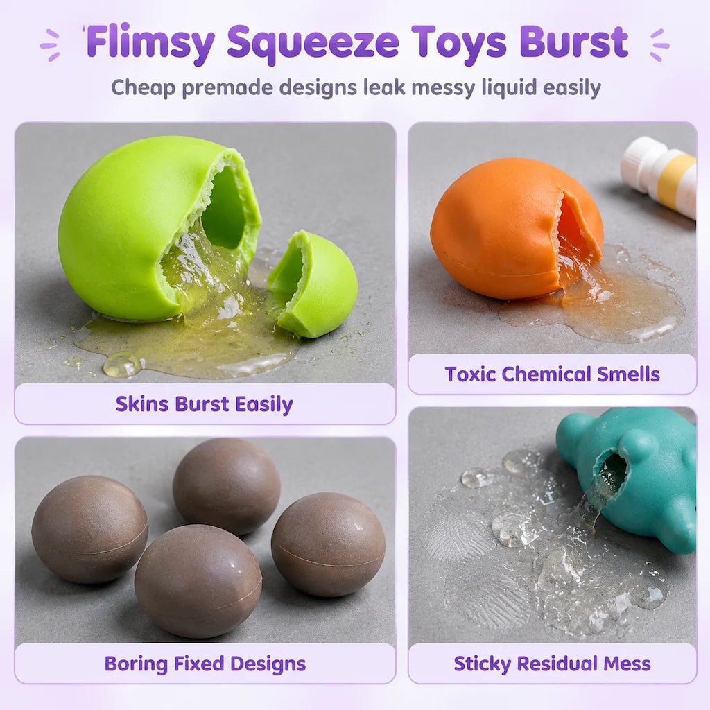 🧸 DIY Clay Squeeze Ball Kit — Handmade Stress Relief Fun for Kids ✨
