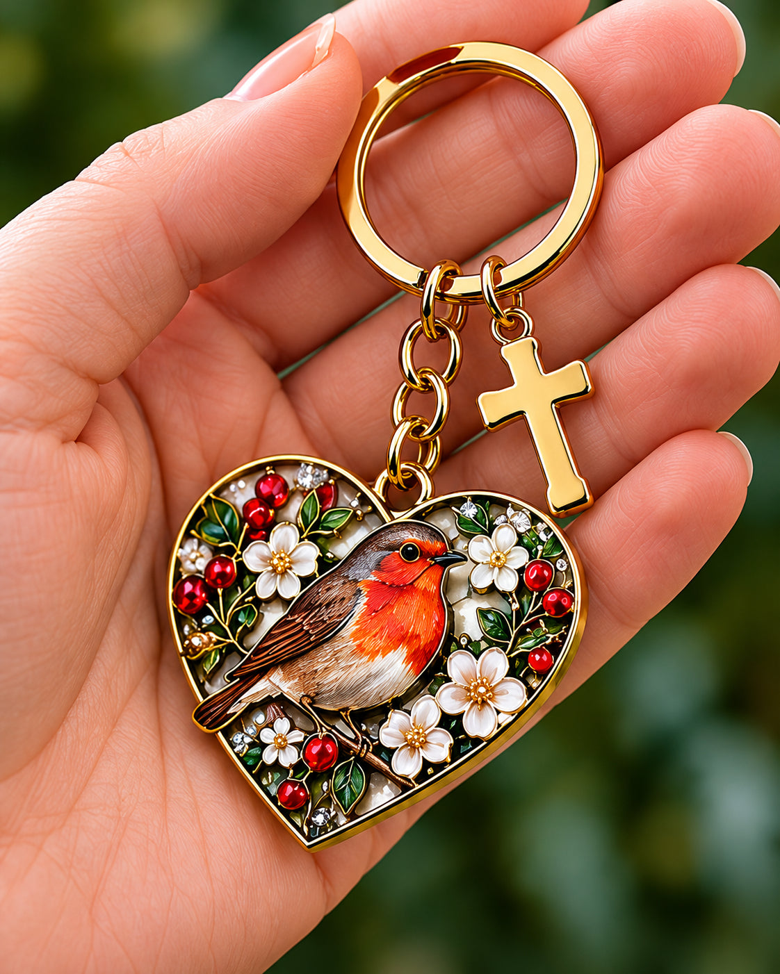 🐦✝️ “be Still” Robin Faith Keyring — A Little Reminder Of Hope | Psalm 46:10