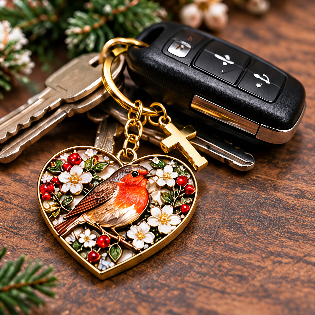 🐦✝️ “be Still” Robin Faith Keyring — A Little Reminder Of Hope | Psalm 46:10