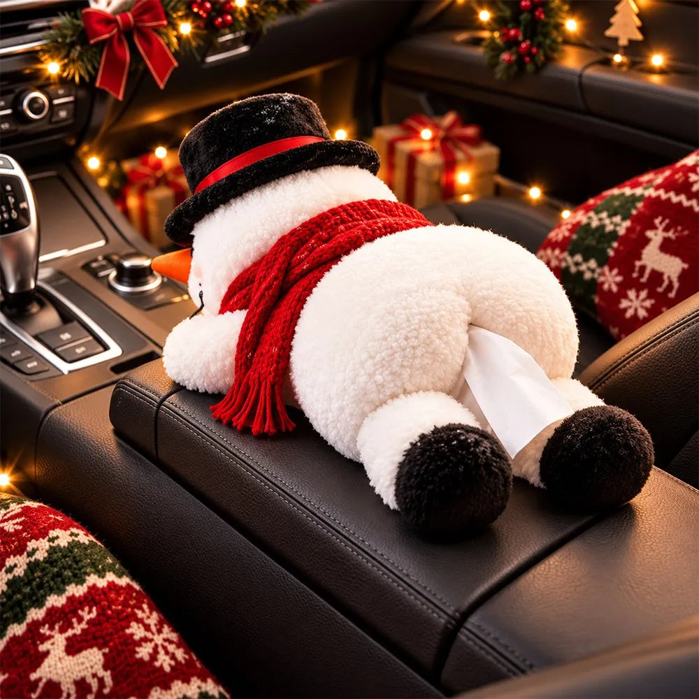Funny Christmas Snowman Tissue Holder