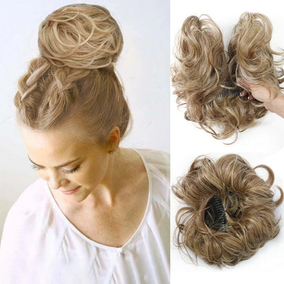 👱‍♀️ ✨ Messy Side Comb Hair Bun – Instant Voluminous Updo Clip-in – 10-second Effortless Styling, Slip-proof All-day Hold, Premium Heat-friendly Fiber Up To 160°c & Lightweight Only 90g – 3 Placement Styles 🎀