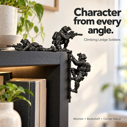 🪖Climbing Special Ops Soldiers, Tactical Soldier Monitor Decor, Military Desk Figurines, Gamer Desk Accessory, Gift for Him