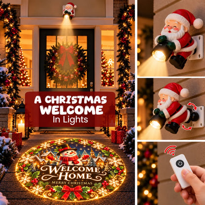 🎅 Santa Christmas Welcome Projector – Magical Holiday Doorway Light ✨