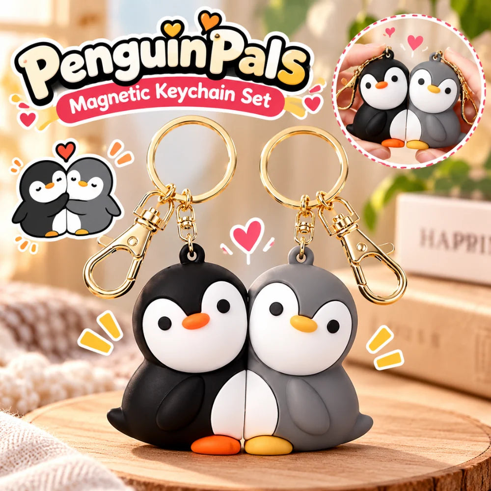 PenguinPals Magnetic Keychain Set
